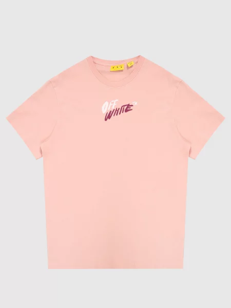 Детская футболка Off-white розовая