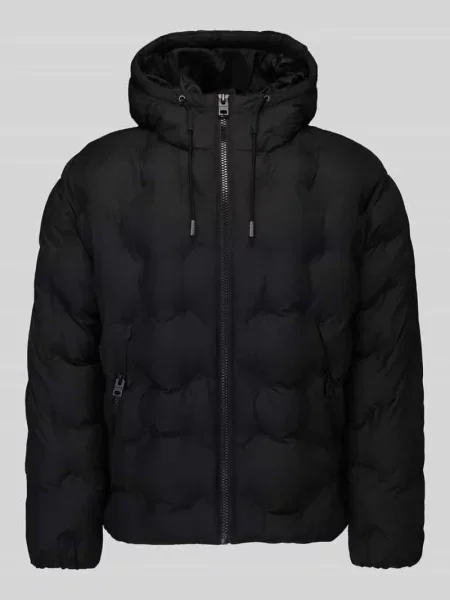 Kurtka pikowana o kroju regular fit z troczkiem w talii model Hugo czarna