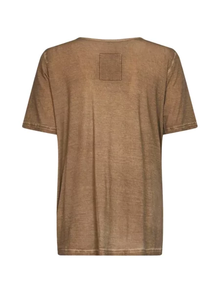 Tricou Uma Wang asimetric drapate maro