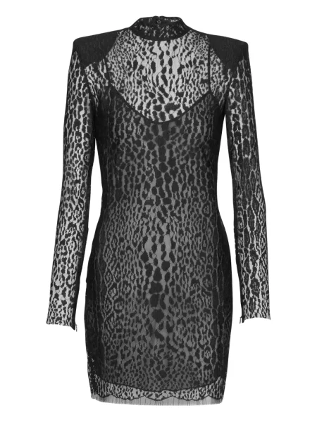 Rochie Balmain cu imagine cu model leopard de costum negru