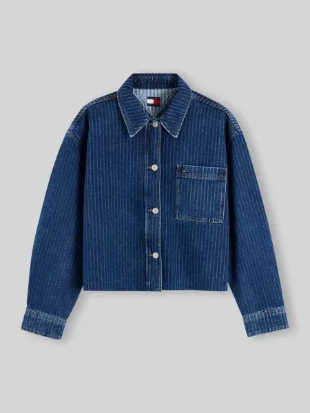Koszula o kroju relaxed fit z czystej bawełny Tommy Jeans granatowa