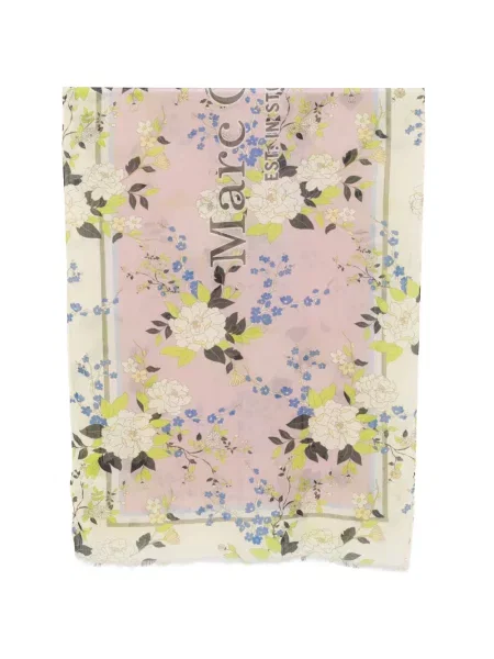 Fular Marc O'polo cu model floral cu imagine roz
