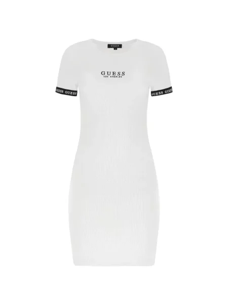 Rochie midi Guess cu imagine alb
