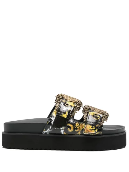 Papuci Versace Jeans Couture cu imagine negru