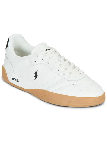 Top din dantelă Polo Ralph Lauren din piele alb