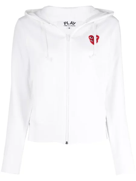 Bluza z kapturem Comme Des Garcons Play biała