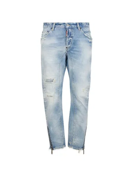 Traperice Dsquared2 s izlizanim efektom plava