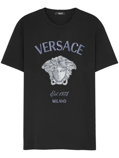 Tricou Versace de cristal negru
