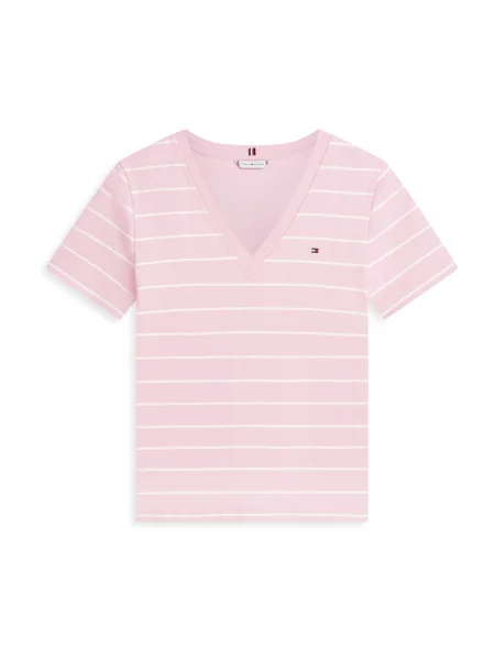 TOMMY HILFIGER Tricou CODY deschis / alb roz