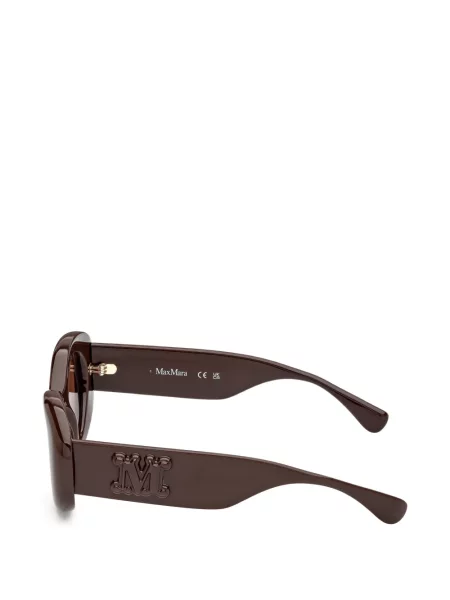 Ochelari de soare Max Mara Eyewear cu autograf maro