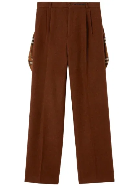 Pantaloni Burberry plisate roșu