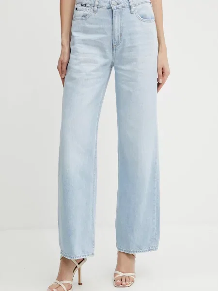 BOSS jeans high waist albastru