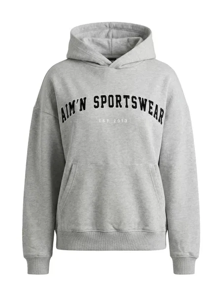 Aim'n Sportovní mikina šedý melír černá