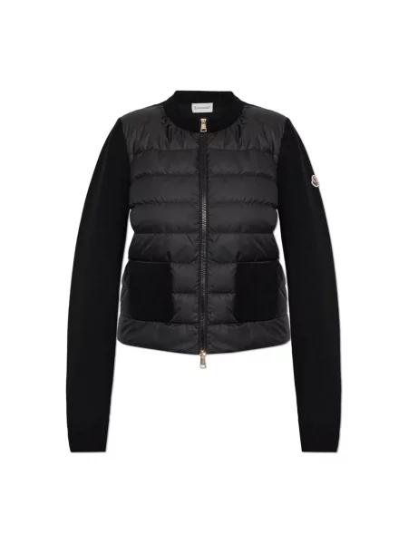 Kardigan Moncler wełniany czarny