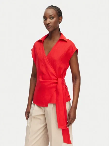 TOMMY HILFIGER Bluză închis portocaliu