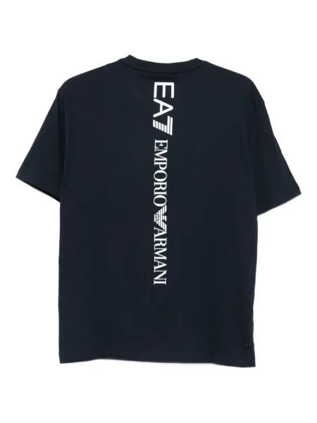 Тениска Ea7 Emporio Armani с принт синьо