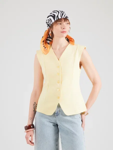 ICHI Vestă de costum IHKATE deschis galben
