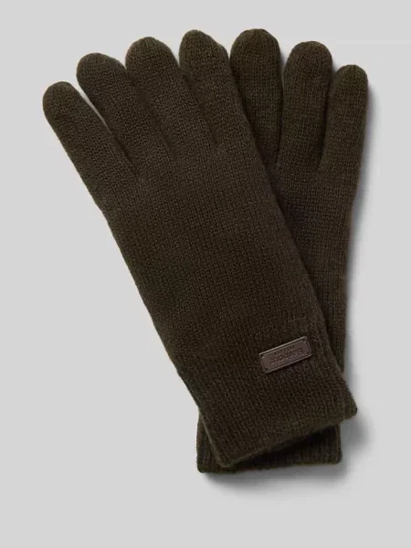 Barbour rękawiczki wełniane Carlton zielony