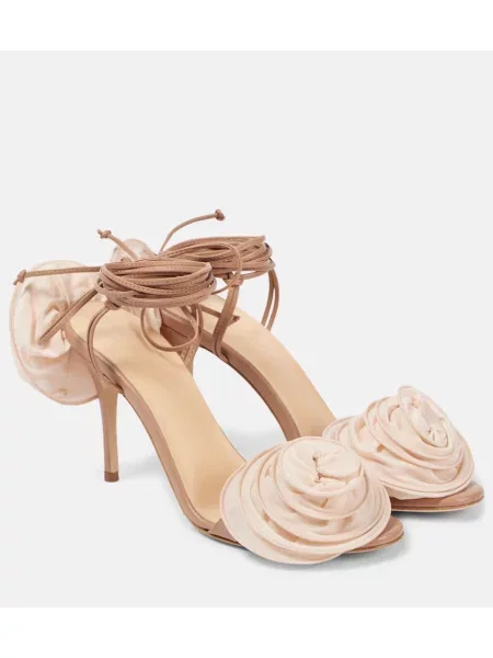 Sandale Magda Butrym din piele cu model floral bej