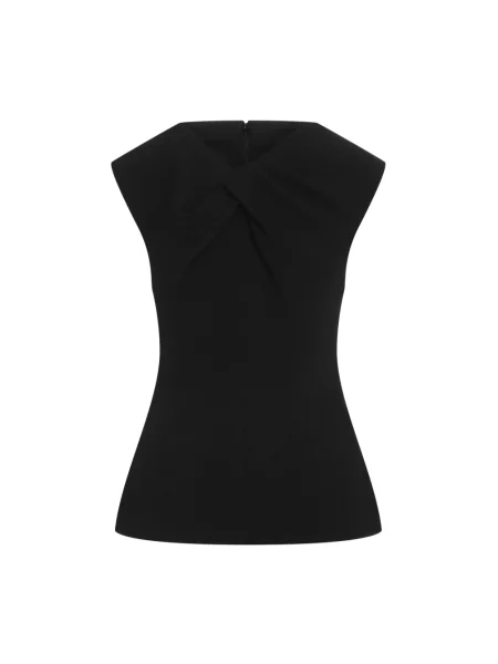 Top Jil Sander na ramiączkach czarny