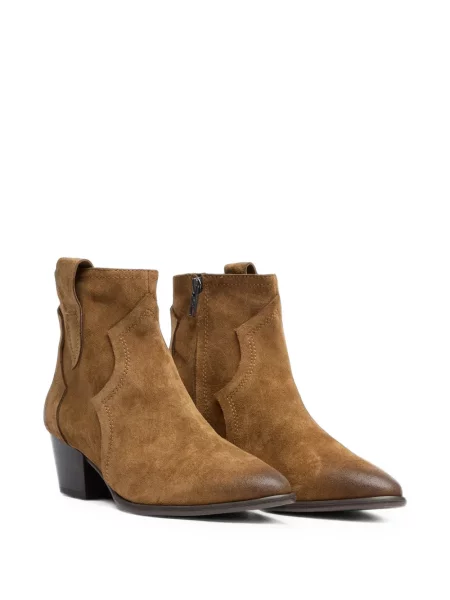 Botine Ash evazate maro