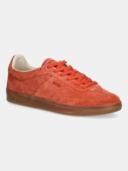 BOSS sneakers din piele întoarsă Brenta portocaliu