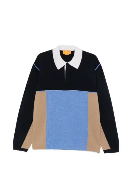 Lung tricou polo Guest In Residence albastru