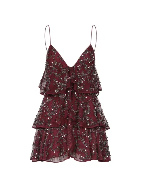 Rochie mini Johanna Ortiz cu paiete roșu