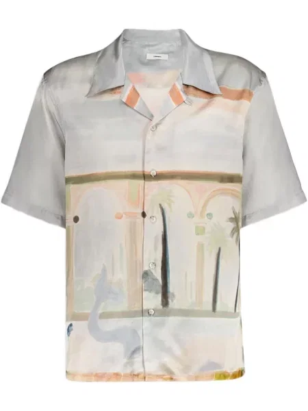 Риза Commas с абстрактен десен