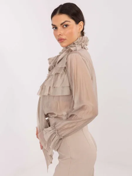 Bluza Factory Price s volanima bež