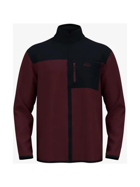 Polar Odlo Essentials Full Zip czerwony głęboki S czarny