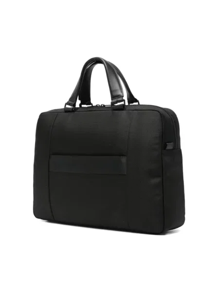 Torba na laptopa Piquadro skórzana czarna