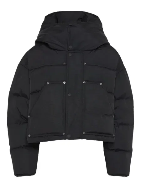 Geacă cu puf Dsquared2 cu glugă negru