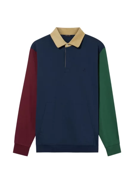 Gulerat hanorac Brooks Brothers de catifea cord albastru