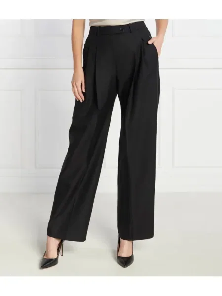 BOSS BLACK De lână pantaloni Toftcira | Comfort fit negru