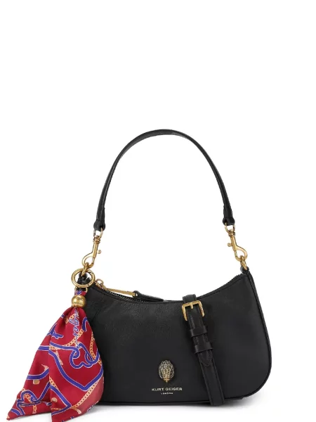 Kurt Geiger London geantă crossbody pentru femei din piele SLOANE HOBO negru