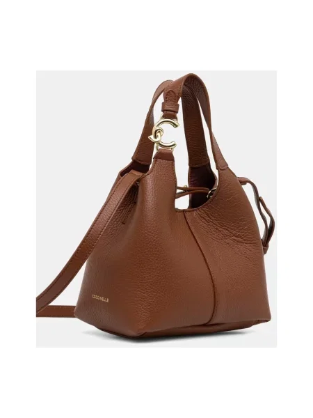 Coccinelle torebka crossbody skórzana brązowa