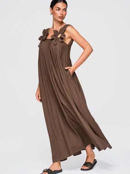 Rochie maxi Ombre maro