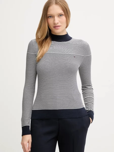 Пуловер Tommy Hilfiger от лека материя тъмносиньо