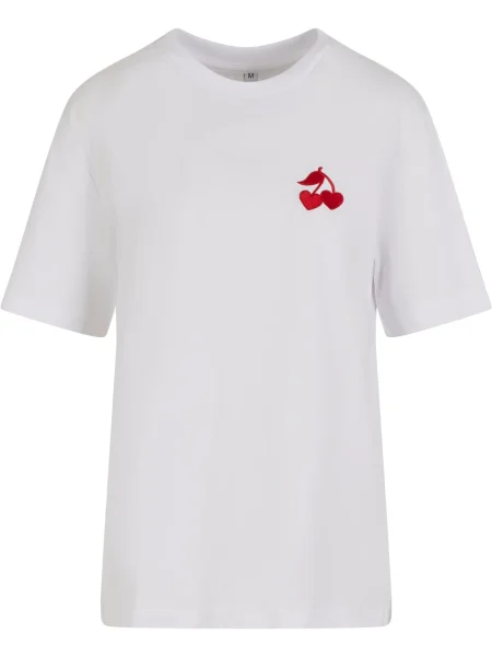 Mister Tee Tricou Heart Cherries roşu închis alb