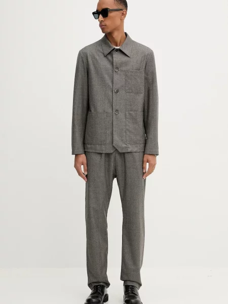 Вовняні штани BARENA VENEZIA Pantalone Tosador фасон chinos сірий