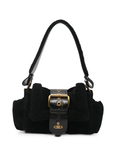 Geantă Vivienne Westwood cu cataramă negru