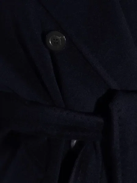 Двуредно препасан палто Max Mara синьо