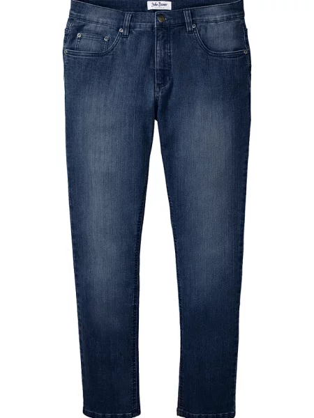 Lekkie jeansy slim fit straight niebieskie