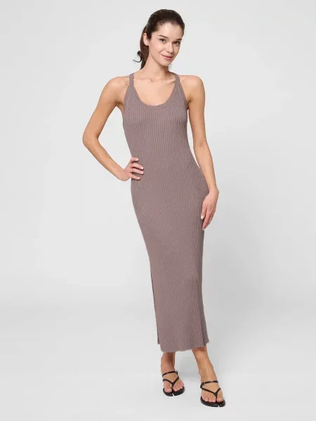 Сукня максі PRPY віскоза/нейлон бежевий