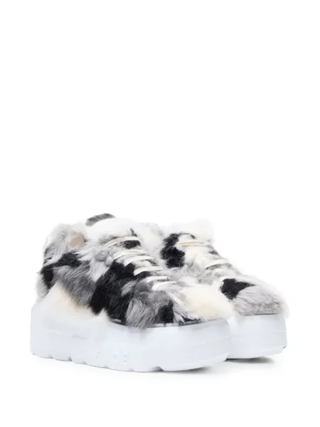 Sneakerși Casadei cu blană gri