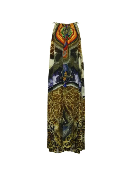 Rochie maxi Camilla de costum verde