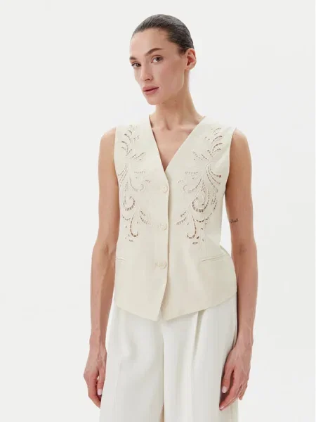 TWINSET Vestă elegantă bej