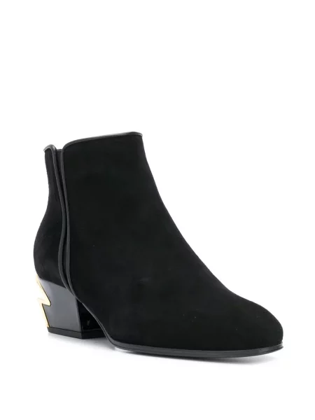Botki Giuseppe Zanotti z okrągłym noskiem czarne