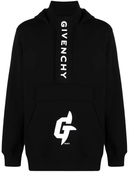 Majica s kapuljačom Givenchy s printom crna